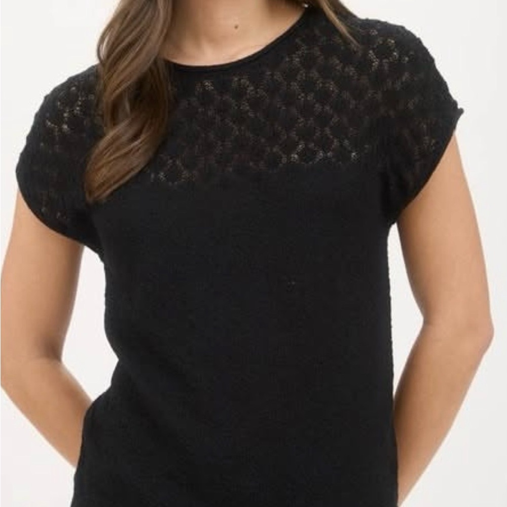 Elegant Black Lace Women's Top